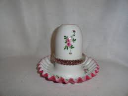 Vintage Fenton for LG Wright Peach Blow Decorated Rose Spray 3 Piece Fairy Lamp - Etsy