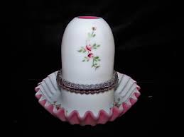 Lot - Antique Floral Fairy Lamp