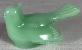 Bird Shelf Sitter - Jade Jadeite Jadite Green Glass - Mosser ...