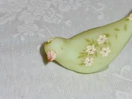 Vintage Mid 20th Century Fenton "Happiness Bird" Green ...