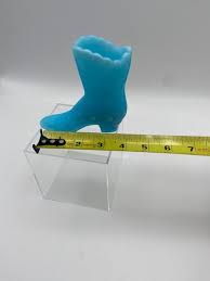 Fenton VTG French Blue Opaline Satin Daisy and Button Boot ...