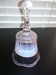 Fenton Handpainted Frosted Pink Bell Flower design hand ...