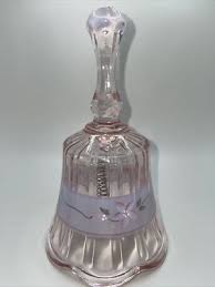 Fenton Glass - Pink Opalescent 6.5 in. Bell - Signed V ...