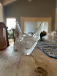 Graceful Lalique France "sylvie" Crystal Loving Doves Vase ...