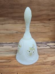 Vintage Fenton Glass Hand Bell, Hand Painted N. Kuhne. Q44 ...