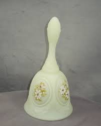 Rare Vintage 1970s Fenton Hand Painted Uranium Custard Satin ...