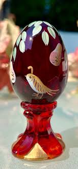 LE Fenton*** "PARTRIDGE IN A PEAR TREE" EGG***X-MAS..2001 ...