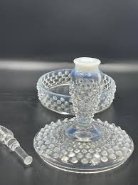 Fenton French Opalescent Hobnail Boxtle Perfume | eBay