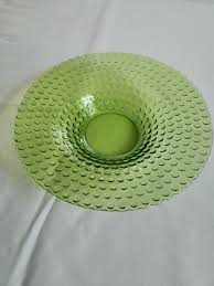 Vintage Clear Green Polka Dot Bubble Dish --- Retro Colorful Glassware Mod Groovy Home Decor --- 1960s 1970s Shallow Candy Bowl Display Dish - Etsy