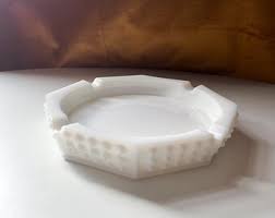 Vintage Fenton Hobnail Octagon Milk Glass Ashtray - Etsy