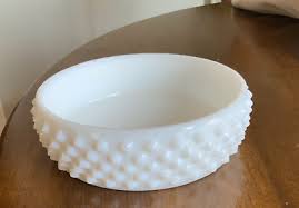 Vintage milk glass flat bottom bowl 2” x 6” | eBay