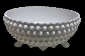 Fenton Milk Glass Hobnail 3 Footed 8" Diameter Bowl Candy ...