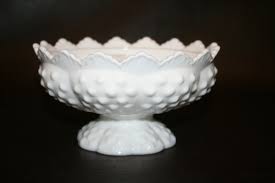 Vintage Fenton Milk Glass Hobnail 6-Hole Pattern 6.5" Centerpiece Candle Holder | eBay Australia