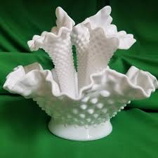 Milk Glass 3 Horn Flower Vase | eBay