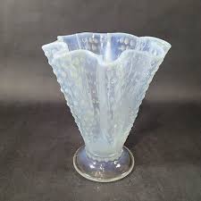 Moonstone Hobnail Handkerchief Vase Possibly Duncan Miller Vintage Art Glass | eBay