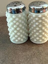 Vintage Hobnail Milkglass Salt & Pepper Shakers - Etsy