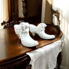 Vintage Fenton Hobnail Milk Glass Shoe With Cat Head Buckle - Etsy