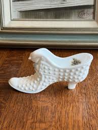 Milk Glass Slipper - Etsy