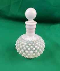 Vintage Fenton White/Clear Hobnail Perfume Bottle w/ Stopper | eBay