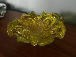 Yellow Murano Manganese/uranium Glass Bowl - Etsy