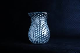 Vintage Scandinavian Crystal Glass Vase: Rustic Floral Stand ...