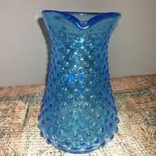 unknown | Dining | Vintage Small Dark Aqua Blue Hobnail ...