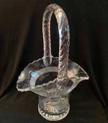 Vintage Pressed Glass Bride Basket, 9", Duncan and Miller ...