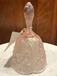 Fenton Art Glass Bell Pink Opalescent Lily of the Valley Vintage Pattern 6 1/4" | eBay