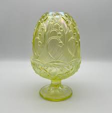 Fenton Glass, Lily of the Valley, Opalescent Topaz Yellow ...