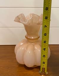 Vintage Fenton Glass Peach Art Glass Vase - Etsy