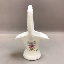 Vintage Westmoreland Milk Glass Basket (7") – Main Street Estate Sales