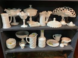 Lot - Collection of Milk Glass Pieces