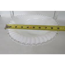 Fenton Silver Crest Style Milk Glass Ruffled Crimped Rim ...