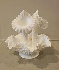 Milk Glass Epergne for sale | eBay