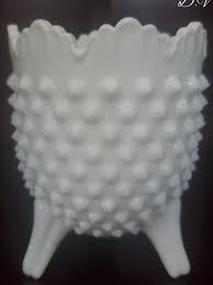 Vintage Fenton Milk Glass Hobnail Egg Shaped Three Footed ...