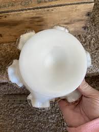 Fenton Silver Crest Milk Glass Footed Bowl Candy Dish ...