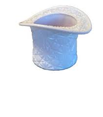 Vintage 1960s Fenton White Milk Glass Top Hat Vase in Daisy & Button Pattern | eBay