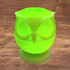 Vintage Fenton Art Glass Custard Green Uranium Glowing Satin Owl Fairy Lamp / 1970s Fenton Owl Fairy Lamp - Etsy