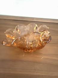 Vintage Canadian Chalet Glass Light Amber Peach Centerpiece ...