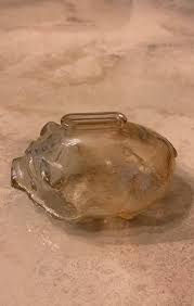 Vintage Anchor Hocking small glass piggy bank | Mercari