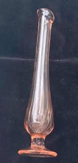 Vintage Pink Transluscent Bud Vase 9" Tall Detail Ribbing ...