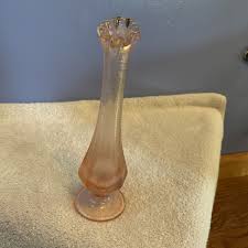 Fenton 75th Anniversary Vintage Iridescent Rose Pink Satin ...