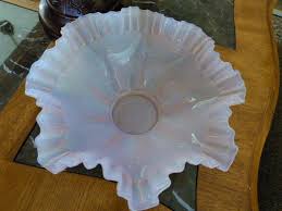 Fenton or Fenton-style Pink Glass Bowl With Scalloped Rim 10.25” Diameter - Etsy