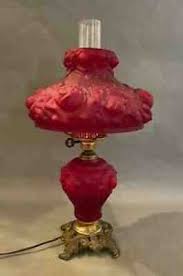 Rare And Collectible Fenton Art Glass : Rose Lamp Shade ...