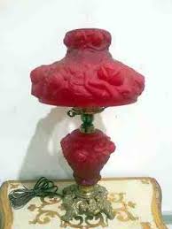 Rare And Collectible Fenton Art Glass : Pink Glass Lamp ...