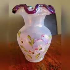 Fenton | Accents | Fenton Vase Hand Painted By Artist J ...
