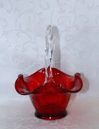 Fenton, Basket, Ruby Glass, "Family Signature Series 2007 ...