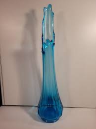 LE Smith Peacock Blue Swung Vase 20 1/2" | eBay