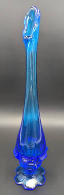 Vintage Fenton Colonial Blue "Valencia" Swung Vase | eBay