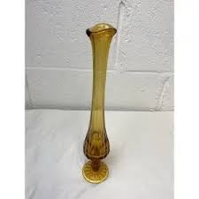 Fenton | Accents | Vintage Amber Fenton Glass Swung Footed ...